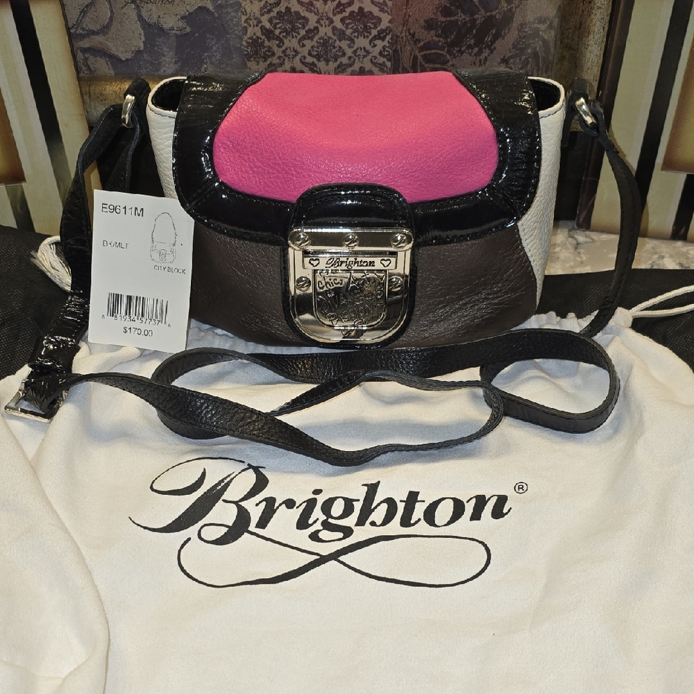 EUC Brighton Fashionista City Block Adjustable Crossbody Pouchette